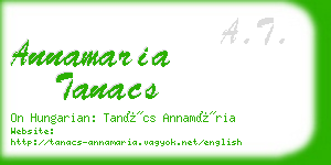 annamaria tanacs business card